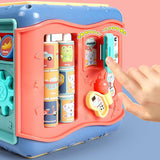 Maxbell Baby Activity Cube Baby Activity Center for Birthday Gifts Sharing Preschool red