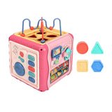 Maxbell Baby Activity Cube Baby Activity Center for Birthday Gifts Sharing Preschool red