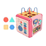 Maxbell Baby Activity Cube Baby Activity Center for Birthday Gifts Sharing Preschool red