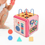Maxbell Baby Activity Cube Baby Activity Center for Birthday Gifts Sharing Preschool red