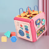 Maxbell Baby Activity Cube Baby Activity Center for Birthday Gifts Sharing Preschool red