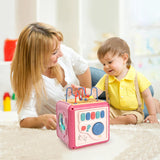 Maxbell Baby Activity Cube Baby Activity Center for Birthday Gifts Sharing Preschool red