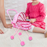 Maxbell Foldable Baby Doll Stroller Pretend Play Girls Gift Simulation Pushchair Toy