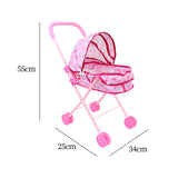 Maxbell Foldable Baby Doll Stroller Pretend Play Girls Gift Simulation Pushchair Toy