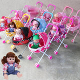 Maxbell Foldable Baby Doll Stroller Pretend Play Girls Gift Simulation Pushchair Toy