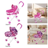Maxbell Doll Stroller Pretend Play for Ages 1 2 3 Years Old Simulation Pushchair Toy Style A