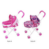 Maxbell Doll Stroller Pretend Play for Ages 1 2 3 Years Old Simulation Pushchair Toy Style A