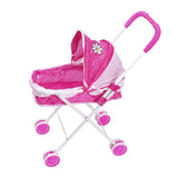 Maxbell Doll Stroller Pretend Play for Ages 1 2 3 Years Old Simulation Pushchair Toy Style A