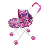 Maxbell Doll Stroller Pretend Play for Ages 1 2 3 Years Old Simulation Pushchair Toy Style B