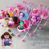 Maxbell Doll Stroller Pretend Play for Ages 1 2 3 Years Old Simulation Pushchair Toy Style B