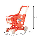 Maxbell Kids Shopping Cart Trolley Toys Valentines Gifts for Kids Role Playing Games Red