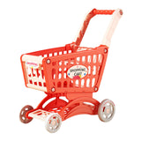 Maxbell Kids Shopping Cart Trolley Toys Valentines Gifts for Kids Role Playing Games Red