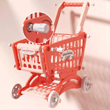 Maxbell Kids Shopping Cart Trolley Toys Valentines Gifts for Kids Role Playing Games Red