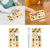 Maxbell Wooden Switches Busy Board Baby Travel Toys for Kids Preschool Holiday Gifts