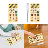 Maxbell Wooden Switches Busy Board Baby Travel Toys for Kids Preschool Holiday Gifts