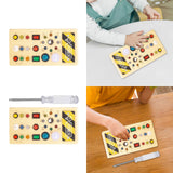 Maxbell Wooden Switches Busy Board Baby Travel Toys for Kids Preschool Holiday Gifts
