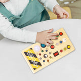 Maxbell Wooden Switches Busy Board Baby Travel Toys for Kids Preschool Holiday Gifts