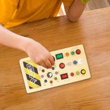 Maxbell Wooden Switches Busy Board Baby Travel Toys for Kids Preschool Holiday Gifts