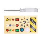 Maxbell Wooden Switches Busy Board Baby Travel Toys for Kids Preschool Holiday Gifts