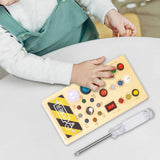 Maxbell Wooden Switches Busy Board Baby Travel Toys for Kids Preschool Holiday Gifts