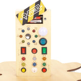 Maxbell Wooden Switches Busy Board Baby Travel Toys for Kids Preschool Holiday Gifts