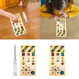 Maxbell Switches Busy Board Portable Early Educational for Children Kids Preschool
