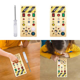 Maxbell Switches Busy Board Portable Early Educational for Children Kids Preschool