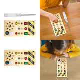 Maxbell Switches Busy Board Portable Early Educational for Children Kids Preschool