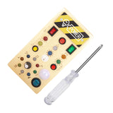 Maxbell Switches Busy Board Portable Early Educational for Children Kids Preschool