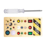 Maxbell Switches Busy Board Portable Early Educational for Children Kids Preschool