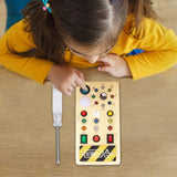 Maxbell Switches Busy Board Portable Early Educational for Children Kids Preschool