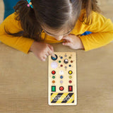Maxbell Switches Busy Board Portable Early Educational for Children Kids Preschool