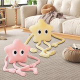 Maxbell Cute Stuffed Plush Star Living Room Decoration for Adults Children Kids Yellow
