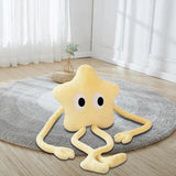Maxbell Cute Stuffed Plush Star Living Room Decoration for Adults Children Kids Yellow