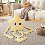 Maxbell Cute Stuffed Plush Star Living Room Decoration for Adults Children Kids Yellow