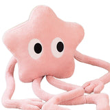 Maxbell Cute Stuffed Plush Star Living Room Decoration for Adults Children Kids Pink