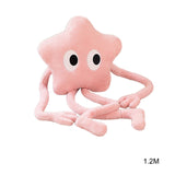 Maxbell Cute Stuffed Plush Star Living Room Decoration for Adults Children Kids Pink
