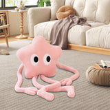 Maxbell Cute Stuffed Plush Star Living Room Decoration for Adults Children Kids Pink