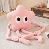 Maxbell Cute Stuffed Plush Star Living Room Decoration for Adults Children Kids Pink
