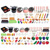 Maxbell Kitchen Toys Accessories Food Pretend Cooking Playset for Kids Birthday Gift