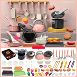 Maxbell Kitchen Toys Accessories Food Pretend Cooking Playset for Kids Birthday Gift
