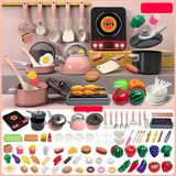 Maxbell Kitchen Toys Accessories Food Pretend Cooking Playset for Kids Birthday Gift