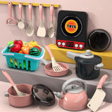 Maxbell Kitchen Toys Accessories Food Pretend Cooking Playset for Kids Birthday Gift
