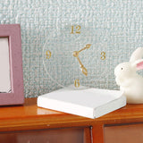 Maxbell Dollhouse Miniature Clock Clear for Pretend Toys Micro Landscape Photo Props