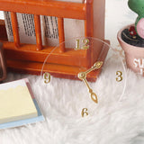 Maxbell Dollhouse Miniature Clock Clear for Pretend Toys Micro Landscape Photo Props