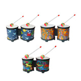 Maxbell 5'' and 6'' Bongo Drum Set with Wood Drumsticks for Girls Boys Birthday Gift Sea