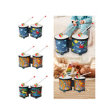 Maxbell 5'' and 6'' Bongo Drum Set with Wood Drumsticks for Girls Boys Birthday Gift Sea