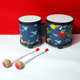 Maxbell 5'' and 6'' Bongo Drum Set with Wood Drumsticks for Girls Boys Birthday Gift Sea