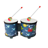 Maxbell 5'' and 6'' Bongo Drum Set with Wood Drumsticks for Girls Boys Birthday Gift Sea