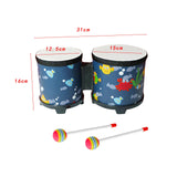 Maxbell 5'' and 6'' Bongo Drum Set with Wood Drumsticks for Girls Boys Birthday Gift Sea